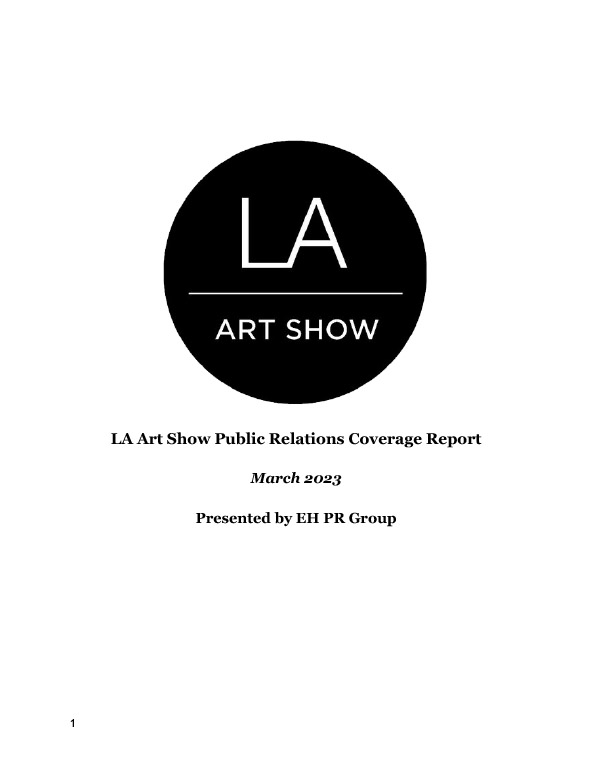 FinalLA Art Show 2023 Press Coverage Report Google Docs 1