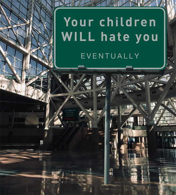 the sign