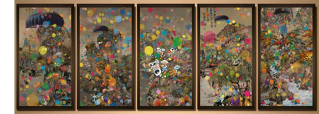 Cartoon folding screen 2